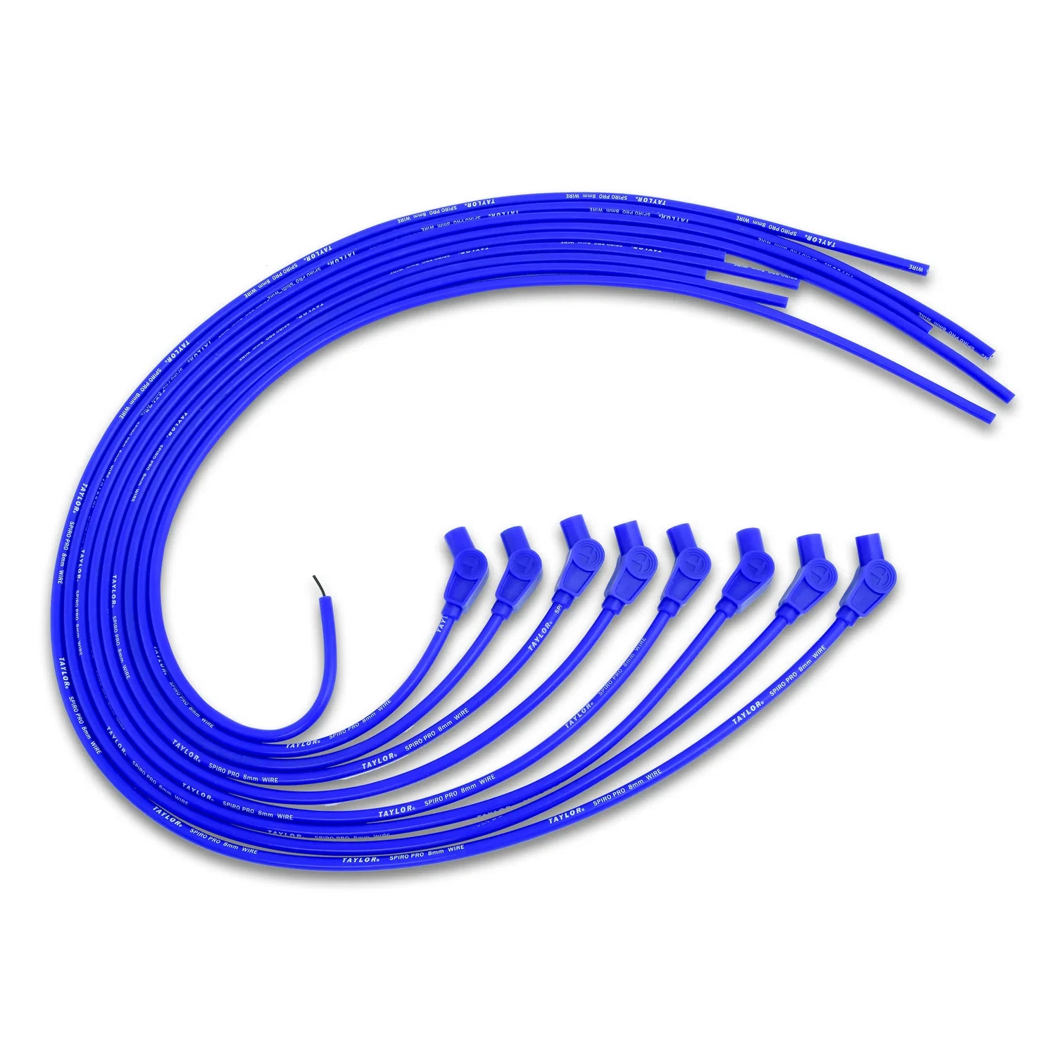Spark Plug Wire Set Universal 8mm Silicone Spiro Pro 135_ 350 ohm_ft Blue 73653